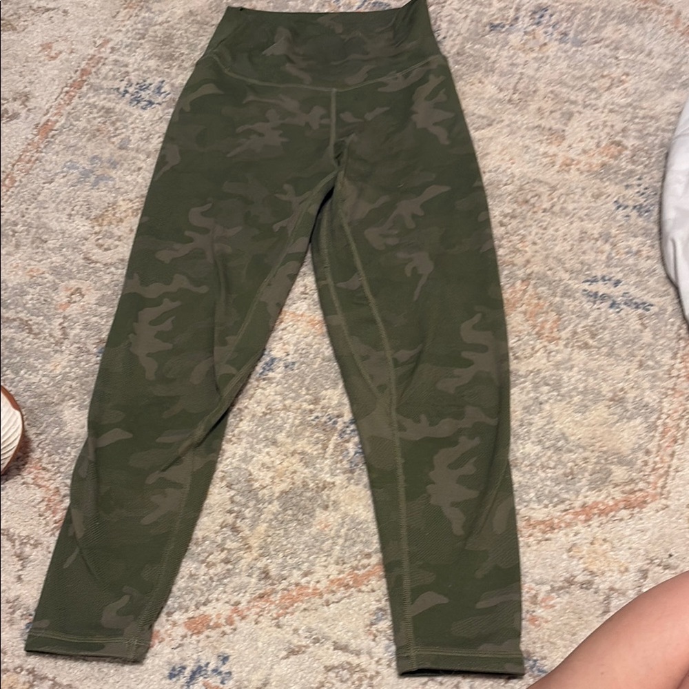 P'tula Green Leggings High-Waisted Ankle-Length